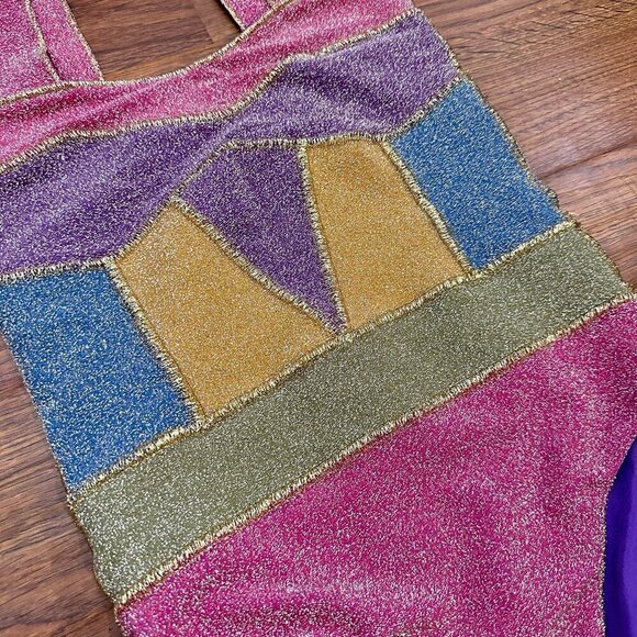 Ripple, BB! Metallic geometric colorblock One Piece Swimsuit - Picture 3 of 10